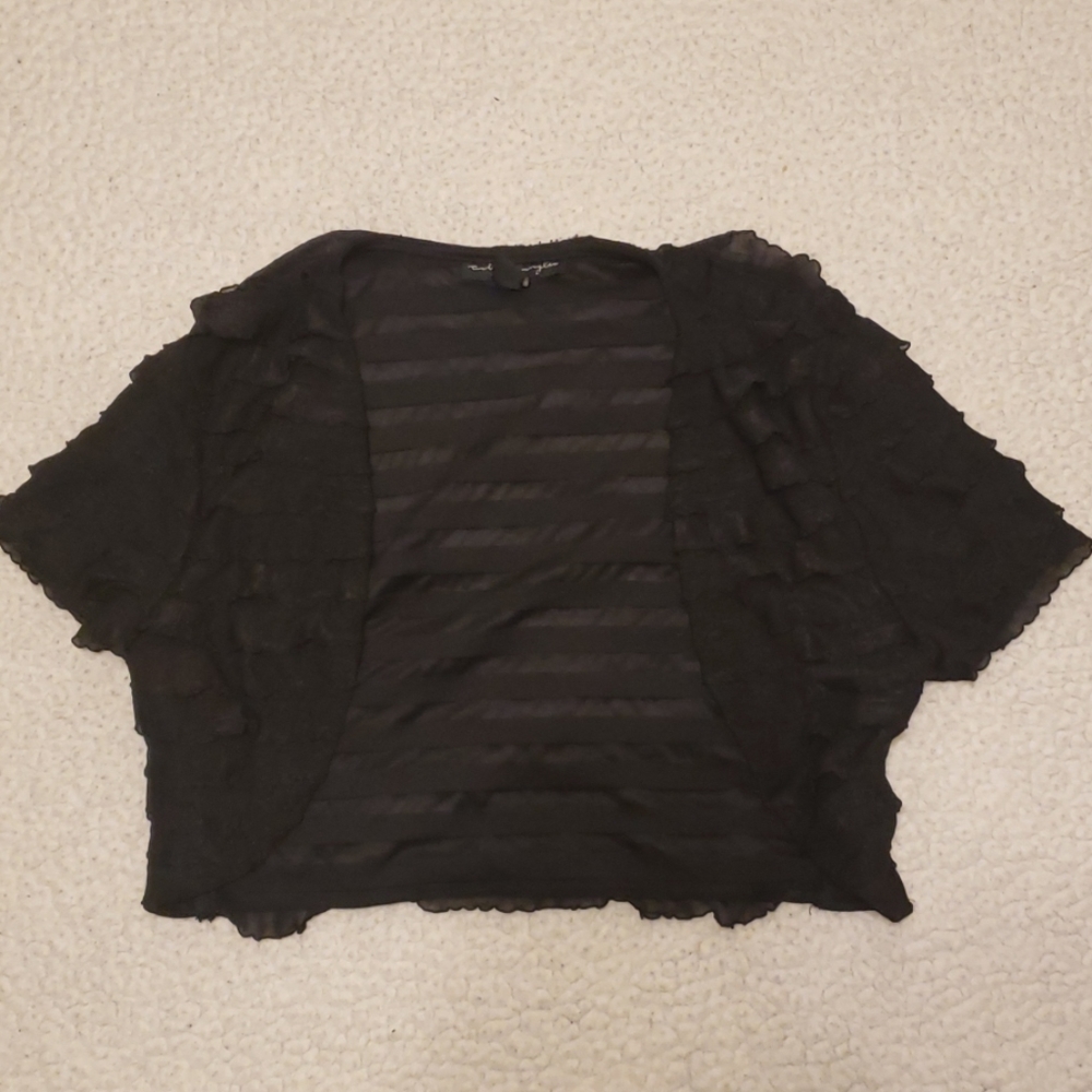 Cropped Ruffle Cardigan